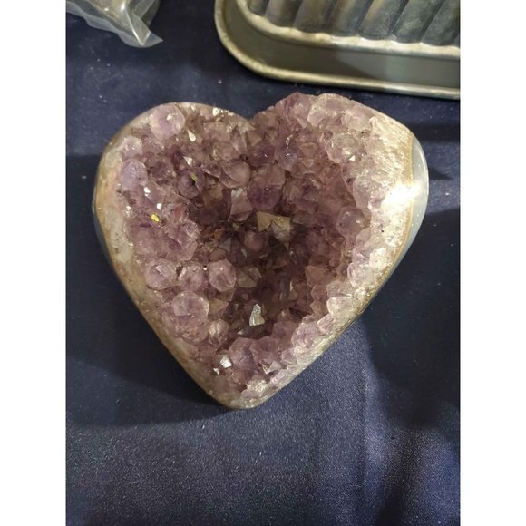 Massive 2.6lb 🔮 Amethyst Crystal Heart #1
